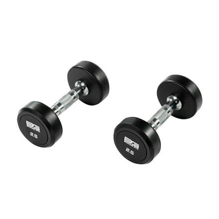BRONZE GYM BG-PA-DB-R025 Гантель обрезиненная 2,5 кг, фото 1