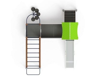 Детская игровая площадка Лукоморье ДИК 2.25.06-01.С H=1200, металлический скат, фото 5