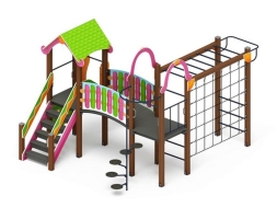 Детская игровая площадка Лукоморье ДИК 2.25.06-01.С H=1200, металлический скат, фото 4