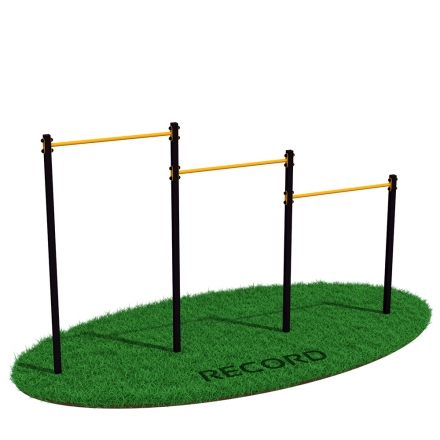 Турник уличный Record R3 тройной профиль 60х60 х 2 мм, фото 1