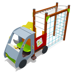 Игровой макет Пожарная машинка ВСТ 5622 с горкой для детской площадки, фото 1