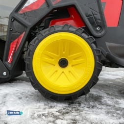 Электромобиль экскаватор-погрузчик A777MP красный, фото 9