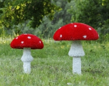 Топиари гриб Мухомор стройный, h=65 см - газон Eco
