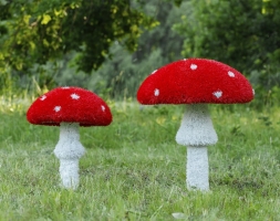 Топиари гриб Мухомор стройный, h=65 см - газон Eco, фото 6
