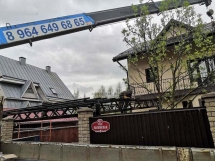 Односкатный навес на четырех опорах Односкатный навес на четырех опорах