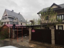 Односкатный навес на четырех опорах Односкатный навес на четырех опорах