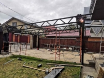 Односкатный навес на четырех опорах Односкатный навес на четырех опорах