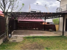 Односкатный навес на четырех опорах Односкатный навес на четырех опорах