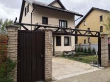 Односкатный навес на четырех опорах Односкатный навес на четырех опорах