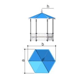 Беседка с сиденьями Romana 301.01.00 для парка, фото 4