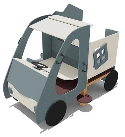 Игровой макет Машинка ВСТ 5621 с горкой для детской площадки, фото 3