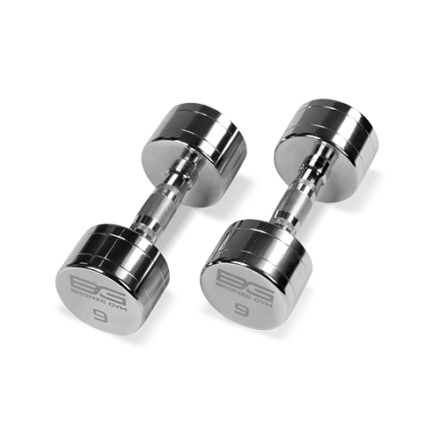 BRONZE GYM BG-PA-DB-C09 Гантель хромированная 9 кг, фото 1