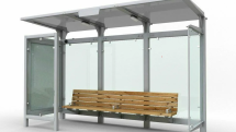 Остановочный павильон №18, Мат-ал: металл, Раз-р: 4600х2400х2650 мм