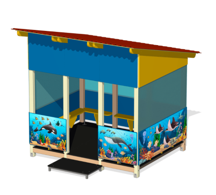 Теневой навес Океан мини ПС-82.2 3,25х3,1 для детской площадки, фото 2