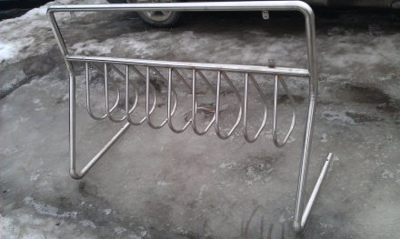 Велопарковка мобильная с местом под рекламу на 8-10 мест ВП-08, фото 1