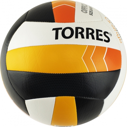 Мяч вол. "TORRES Simple Orange" арт.V32125, р.5, синт.кожа (ТПУ), маш. сшивка, бут.кам,бел-гол-оранж, фото 2
