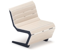 Скамья Волна спокойствия-4 (светлый дуб)