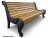 Скамейка чугунная Город, Лиственница 1,5 м