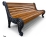 Скамейка чугунная Город, Лиственница 1,5 м