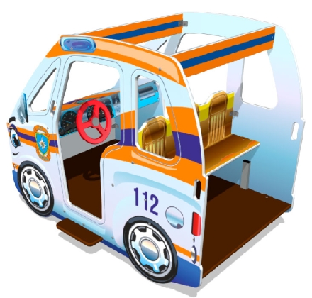 Игровой макет Машина МЧС ИМ245 для детских площадок, фото 2
