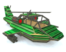 Игровой комплекс TORUDA WOOD Вертолет Военный, фото 1
