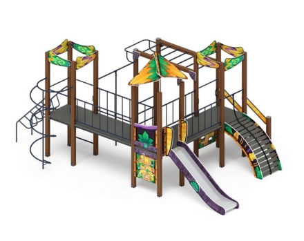Детская игровая площадка Волшебный город (Майя) ДИК 2.19.02-01 Н=1200, фото 3