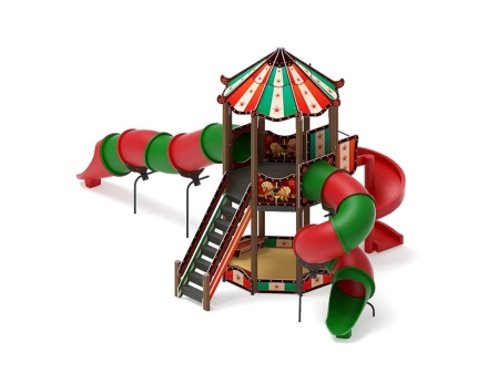 Детская игровая площадка Карнавал Шапито ДИК 2.22.01-01 H=2000 винтовой скат, горка-труба, фото 3