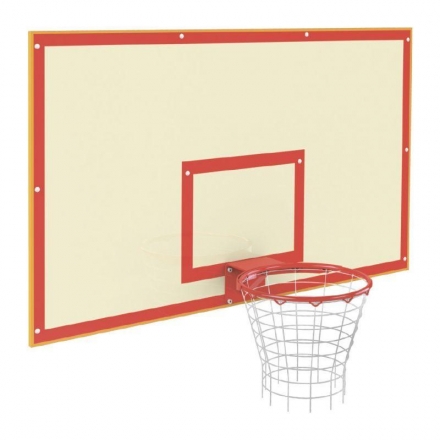 Стенд баскетбольный для залов с креплением и кольцом FIBA , щит 1800х1050 фанера влагостойкая УТ409-01 , фото 2