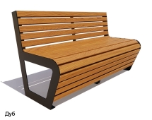 Скамейка уличная Клин, Лиственница 1,2 м