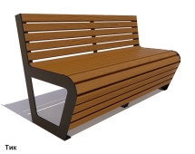 Скамейка уличная Клин, Лиственница 1,2 м