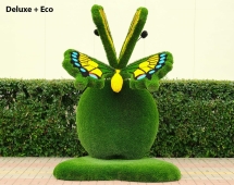 Топиари композиция Бабочка на яблоке Гренни - газон Deluxe Green