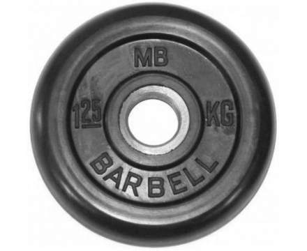 Диск обрезиненный BARBELL MB (металлическая втулка) 5 кг / диаметр 51 мм, фото 1