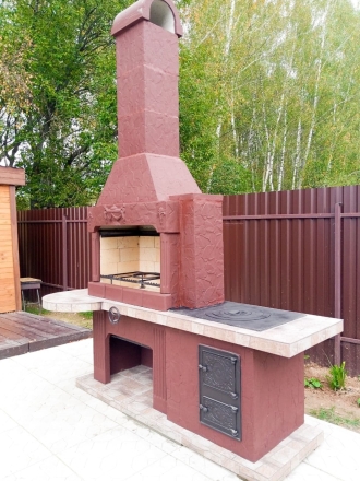 Печь № 20 — Печь барбекю с печью под казан (Большая топка), фото 2