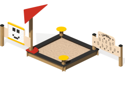 Песочный дворик ПС-102 для детской площадки, фото 1