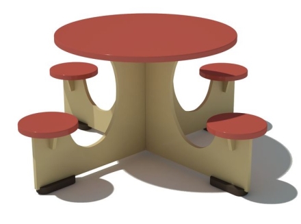 Детский игровой стол Солнышко тип 1 для игровой площадки, фото 1