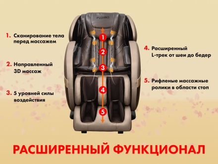 Массажное кресло FUJIMO QI F633 Эспрессо, фото 5