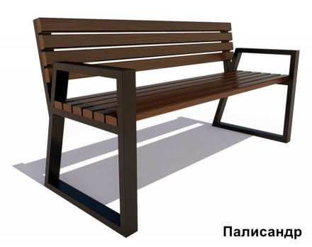 Скамейка уличная Кёльн, Лиственница 1,8 м, фото 4