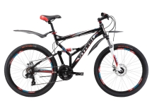 Велосипед Stark'17 Jumper 26.2 FS D черно-красный 18&quot;