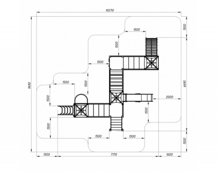 Детская игровая площадка Космопорт Космос ДИК 2.14.07-02 H=1200, фото 6