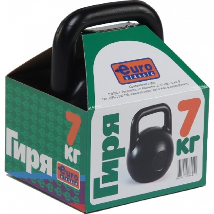 Гиря пластиковая  7кг засыпная, в коробке, фото 1