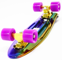 Пластиковый скейтборд-круизер Hubster Cruiser 22" Metallic Multicolor