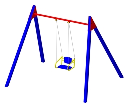 Одноместные качели Пионер Дворовые ЦК2УМ 1 для детских площадок