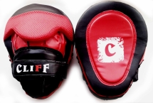 Лапа бокс изогнутая (DX) Intense fight черно-красная ULI-6022