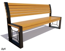 Скамейка уличная Бавария, Сосна 1,5 м Скамейка уличная Бавария, Сосна 1,5 м