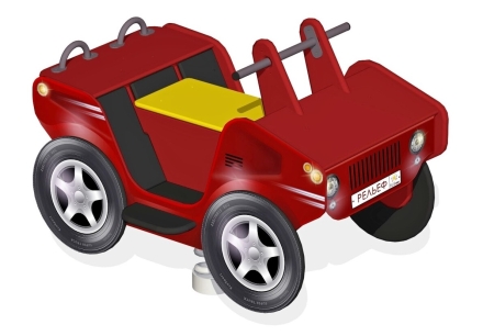 Качалка на пружине Квадроцикл КБ-35 для игровой площадки, фото 1