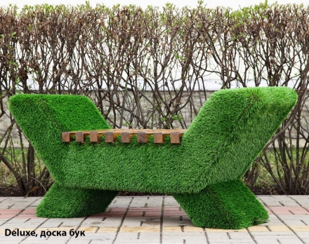 Топиари Лавочка (темная, полимерная доска) - газон Eco, фото 5