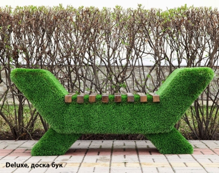 Топиари Лавочка (темная, полимерная доска) - газон Eco, фото 6