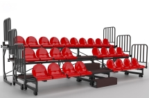 Трибуна телескопическая 3-х рядная на 26 мест без перил