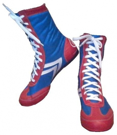 Боксерки высокие сине-красные р.36, фото 1