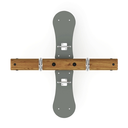 Качалка-балансир на двух пружинах (Лиственница темный) ИО 23.24.01-Л.И1.01, фото 3